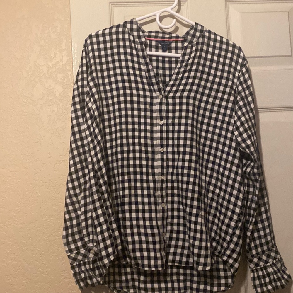 NWT Nautica Button Up Plaid Top